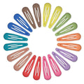 Small Hair Barrettes For Women No Slip Metal Snap Clips For Thin And Fine Hair,Matte Rainbow Colors,20 PCS,1.97 x 0.5 Inch.