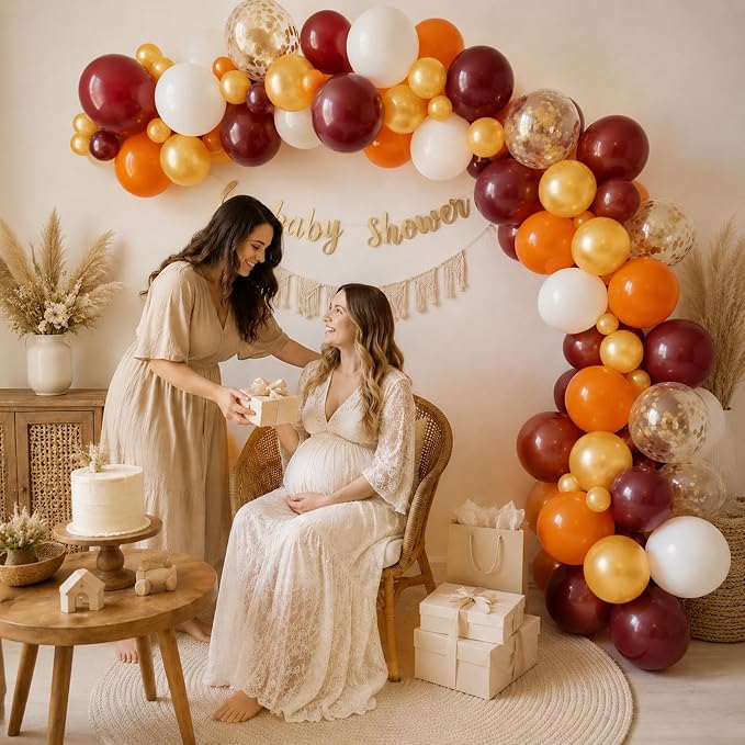 Fall Balloon, 12Inch Burnt Orange Brown Balloon - Image 5