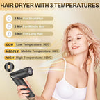 Hair Dryer Brush Set 6 in 1, Anluomania Blow Dryer Brush Foldable, Multi Negative Ionic Curl Hair Dryer Hair Styling Tools, Detachable Air Hair Styler Curling Iron for Curling, Drying, Straightening