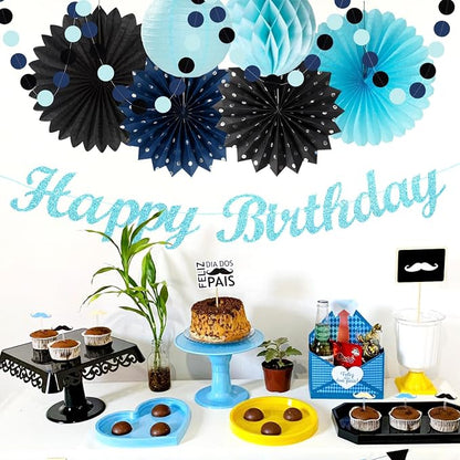 Light-Royal Navy-Blue Black Birthday Party-decorations - Image 5