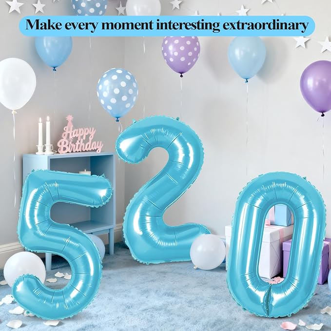 Number 58 Balloons for 58th Birthday Party Decorations, 0-100 Large No.58 - Image 6