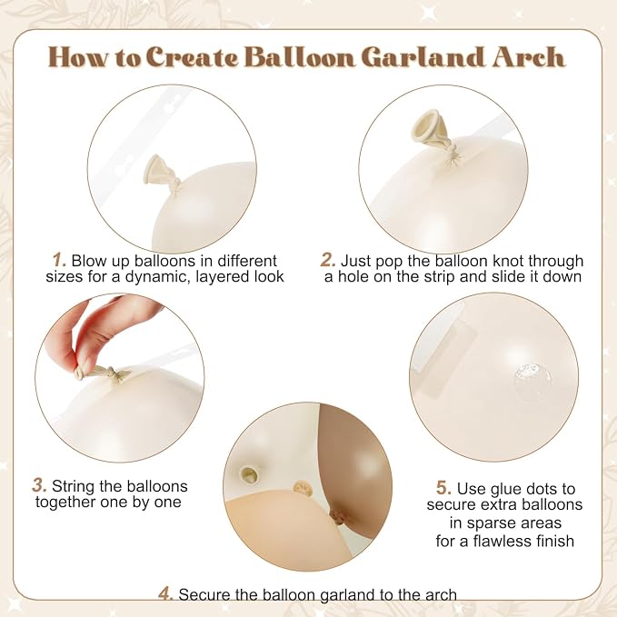 Neutral Balloon Arch Kit for Boho Gender Reveal Baby Shower Decorations | - Image 7
