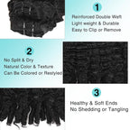 Burmese Curly Clip In Hair Extensions Real Human Hair 8pcs 120g/Set Spirally Curly Classic Clips Ins Full Head For Black Women 16 Inch Natural Black