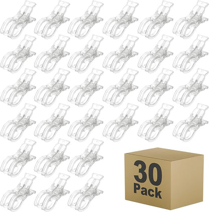 30 Pack Balloon Arch Clips, Large Clear Spring Clamps by MuitcdoDirect-BestChoice