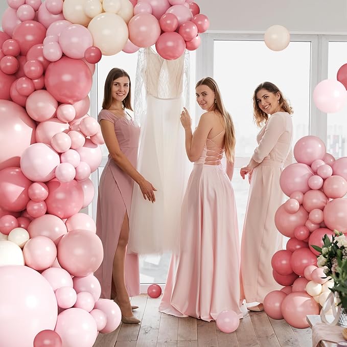 Dusty Pink Balloon Arch Kit for Baby Shower Bridal Shower Decorations | 124Pcs - Image 3