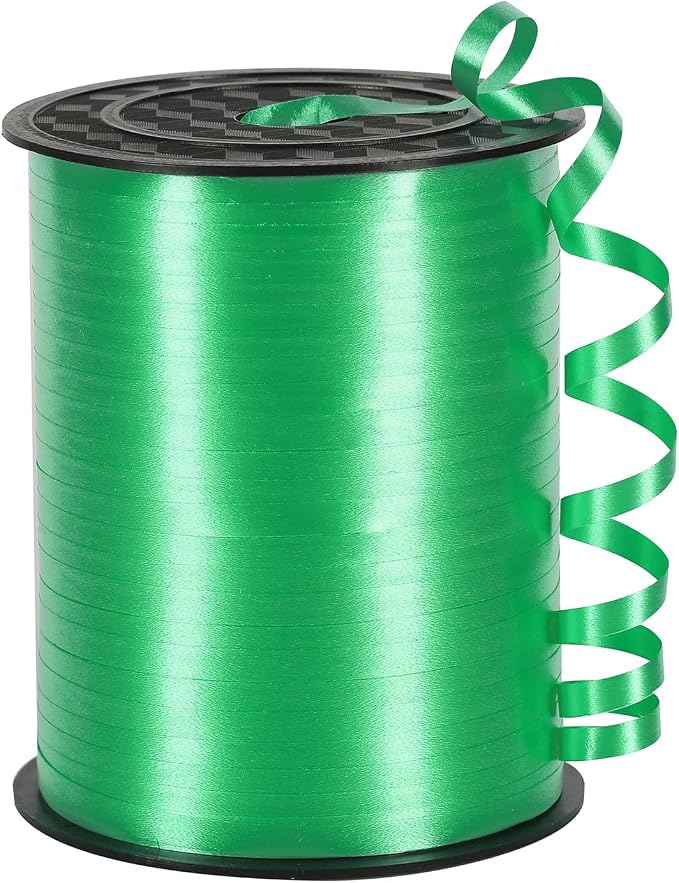 Green Curling Ribbon, 3/16 inch x 500 Yards Dark Green Curling Ribbon by PendantofLuck