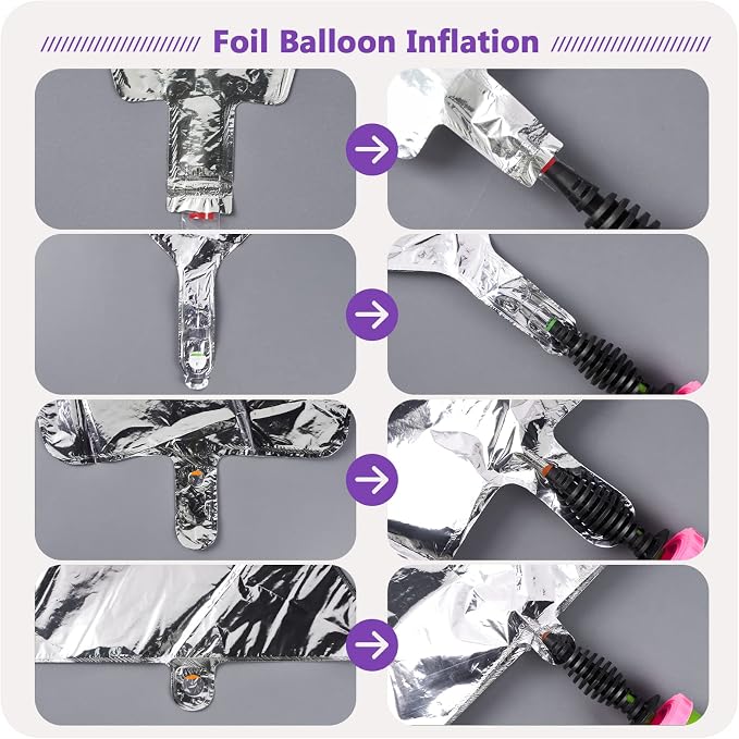 PartyWoo Metallic Purple Large Round Giant Foil 4D Balloons 6pcs 22 Inch | 22 - Image 4