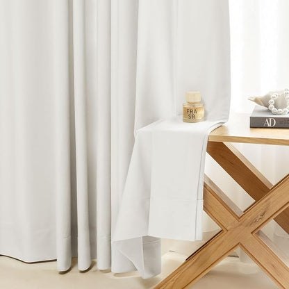 Beauoop Cream Velvet Curtains for Bedroom Living Room 52x90 2 Panels | Soft - Image 8