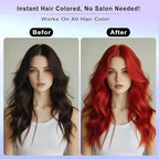 Red Hair Spray, Red Hair Spray Temporary for Women Kids Men, Red Hair Wax Dye, Temporary Hair Dye, Washable Hair Color Dye Non-Sticky, for Christmas Party,Halloween Crazy Hair Day,Cosplay(120ML)