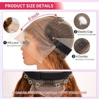 34 Inch 13x6 Lace Front Wigs Human Hair 200 Density P4/27 Highlight Ombre Body Wave HD Lace Front Wigs Human Hair Pre Plucked
