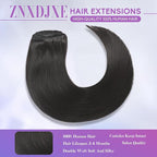 Clip in Hair Extensions Real Human Hair, 18 Inch 100g/3.6oz, 1B Natural Black, Invisible Seamless Straight Remy Human Hair Extensions Cip ins for Women 8pcs Per Set with Double Weft