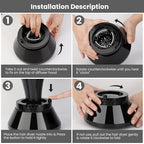 Segbeauty Universal Collapsible Hair Diffuser, Travel Foldable Adjustable Salon Fast Drying Blow Dryer Diffuser Attachment Portable for Thick Wavy Curly Hair Fit Most Blower 1.5"-3.22" Nozzle Black
