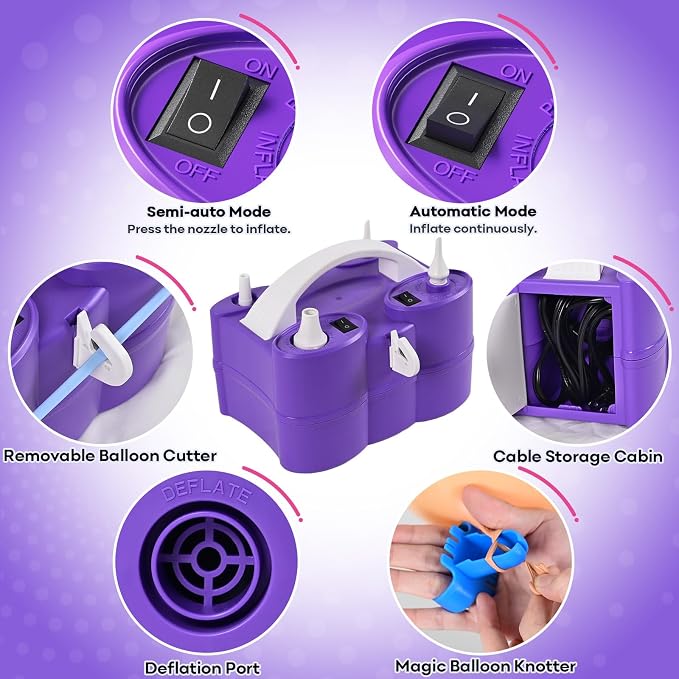 Electric Balloon Pump, 3-in-1 Portable Air Pump - Image 5