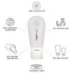 LiquiSnugs Premium - 100% Guaranteed Leak Proof Silicone Travel Bottles For Toiletries - TSA Approved Container. Premium Range Travel Shampoo Bottles with Suction Cups and Adjustable Labels