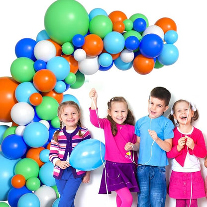 Blue Green Orange Dinosaur Balloon Arch, Boys Birthday, Baby Shower Decorations - Image 6