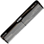 Kent 16T Black Graphite Fine and Wide Tooth for Daily Grooming, Handmade Styling Comb for All Hair Types, Wet or Dry Hair Detangling Comb for Men and Women, Saw Cut Hand Polished, Made in England