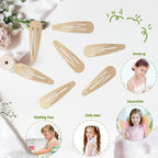 120pcs Taupe Metal Snap Hair Clips, 2 Inch Non-Slip Barrettes for Women Kids Teens, All-Day Hold Hair Accessories for Fine & Thick Hair (Taupe)