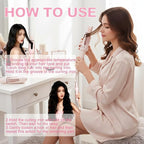 3 in 1 Hair Curler Automatic Rotating - Automatic Curling Iron with 3 Curling Barrels (1.1" - 1.25" - 1.5"), Rotating Curling Iron with 3 Temp - Anti-Scald，Tangle-Free，Lightweight for Travel（Pink）
