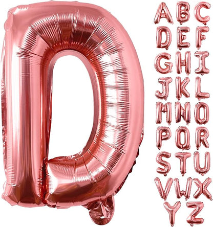 Lovoir 40 Inch Large Rose Gold Letter D Balloons Big Size Jumbo Mylar Foil by Lovoir