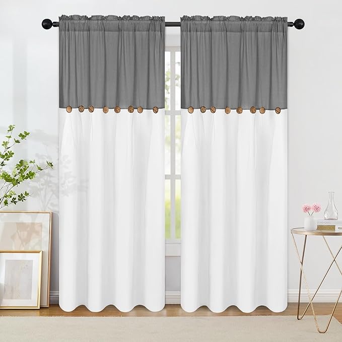 Farmhouse Cotton Linen Curtains by FRAMICS
