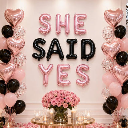 52 Pcs Letter Balloons Pink Black Balloon Banner 16 Inch 2 Sets A- Z Alphabet - Image 7