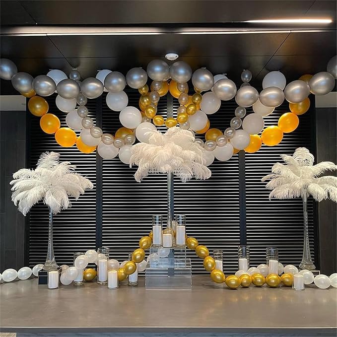 White and Gold Quick Link Balloons - Image 5