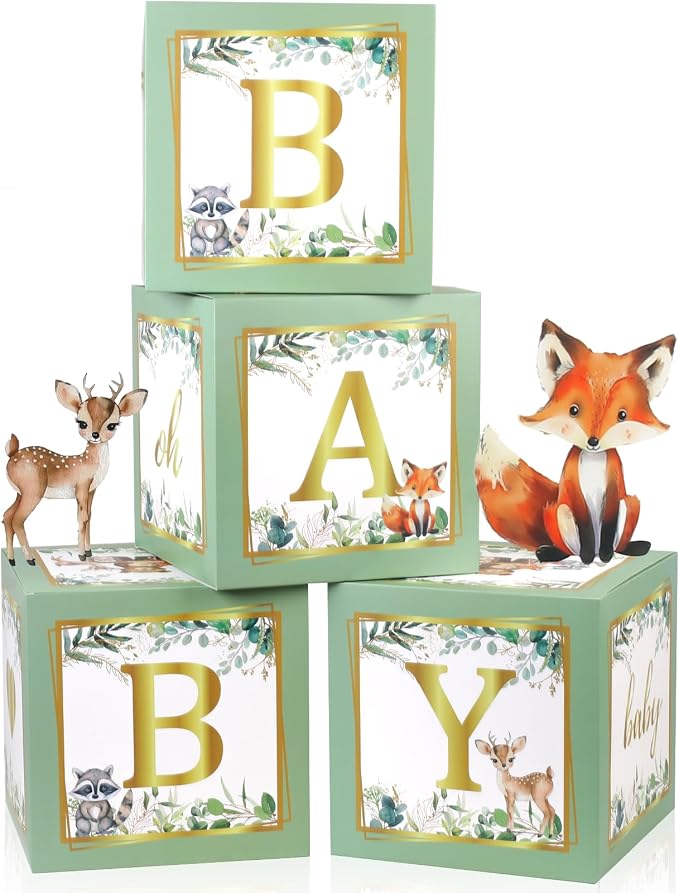Sage Green Baby Boxes with Letters by Alitifiy