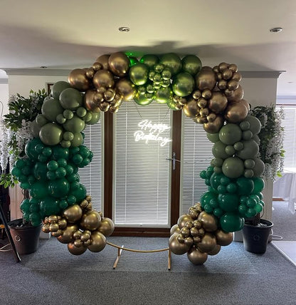Green and Gold Balloon Arch Kit, Dark Emerald Green Hunter Forest Sage Green - Image 7