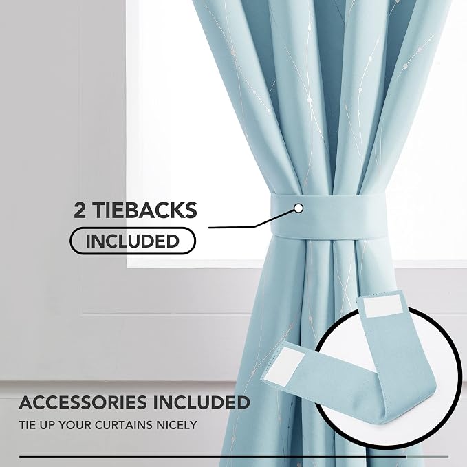 Deconovo Living Room Curtains 95 Inches Long, Thermal Insulated, Room Darkening - Image 4