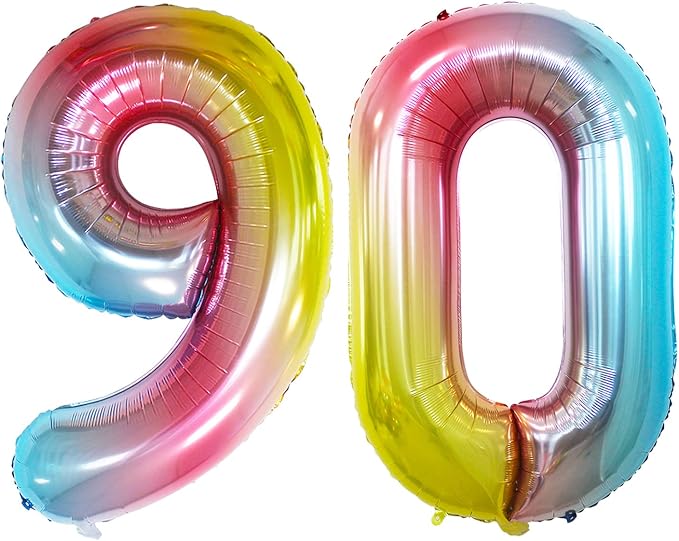 Number 90 Balloons for 90th Birthday Party Decorations, 42 Inch Jumbo Foil by GOER