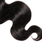 Color 1B Body Wave Bundles Natural Black Human Hair Bundles Unprocessed Brazilian Virgin Remy Hair Single Bundle 24 Inch Double Weft Real Color 1B Hair Weave
