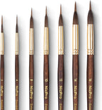 Nicpro 8 PCS Professional Watercolor Brushes, Extended Needle Point Brush Set, Sable Watercolor Brushes with Synthetic Extra Long Tip for Fine Detailing - Watercolor Acrylic Gouache Inks Painting