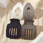 Large Flat Hair Clips for Woman,4PCS French Flat Hair Claw Clips,Duckbill Hair Clips for Thick and Thin Hair,Matte No-Slip Hair Clip Strong Hold Barrettes