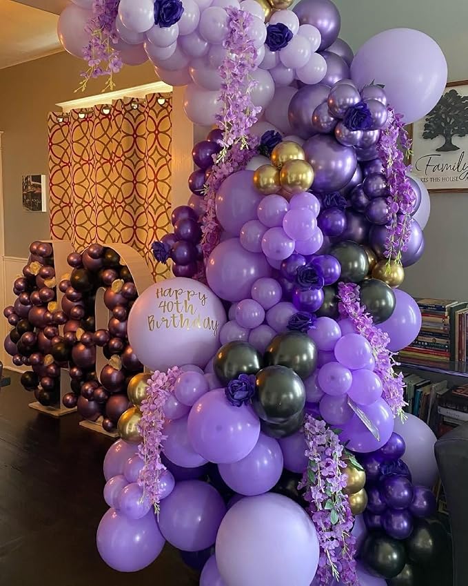 Purple Balloon Garland Arch Kit - Image 9