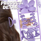 12 Pcs Claw Clips, Multi-Shapes Hair Clips for Women Girls, Non-Slip Large Jaw Claw Clips for Thick Thin Curly Hair Accessories (Purple)