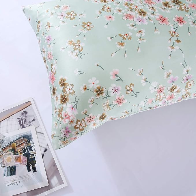 SLPBABY Silk Pillowcase for Hair and Skin with Hidden Zipper Print (King, Pattern27)
