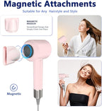 Diffuser Hair Dryers for Women Men, KIKVOOL 110000 RPM Fast Ionic Blow Dryer for Thick Hair, Protable Travel Hair Diffuser Dryer, Brushless Motor, 3 Temps/2 Speeds Lightweight Hairdryer, Pink