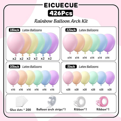 426Pcs Pastel Balloon Arch Kit - Image 2