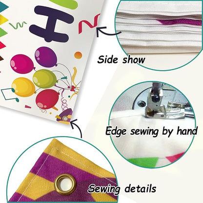 Large Colorful Happy Birthday Yard Banner Sign 118x19.7 inch - Image 5