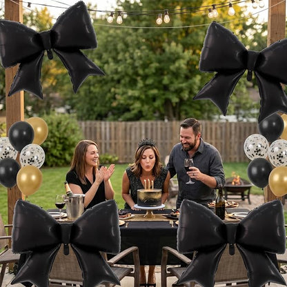 38 Inches Bow Balloon Black - Image 5