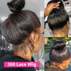 sdamey 360 Straight Lace Front Wigs Human Hair HD Transparant Full Lace Wigs For Women 200 Density Wigs Human Hair Pre Plucked With Baby Hair 12A Brazilian Virgin Hair Natural Color 26inch