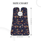 Beard Grooming Cape, Waterproof Hair Catcher for Shaving Trimming, Non-Stick Bib Apron Gifts for Dad Men, Wild Animals Deer Rabbit Magic Mushrooms Shave Bib