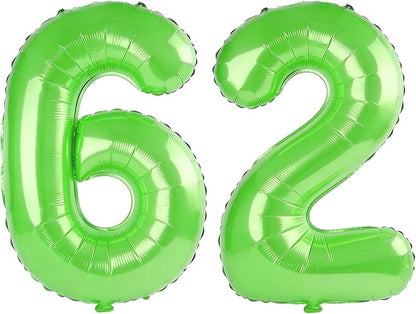 40 Inch Number 62 Balloons for 62nd Birthday Party Decorations, 0-100 Fruit by FOBELEC