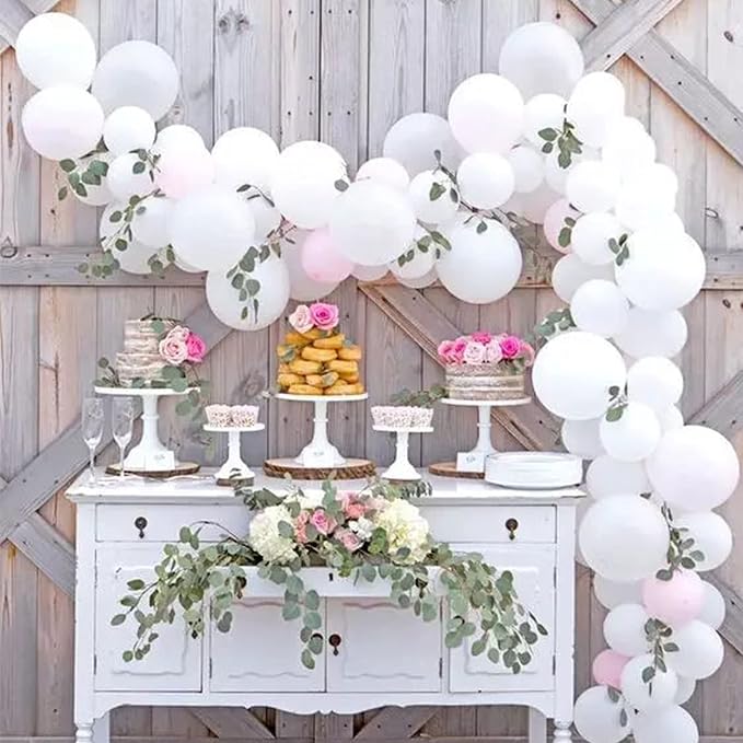 ASIYUHY White Balloons 100 Pack 12 Inch White Latex Party Balloons - Image 6