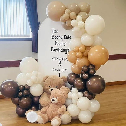 Brown Balloons, 12 Inch Retro Brown Sand White Cocoa Coffee Apricot Beige Nude - Image 7
