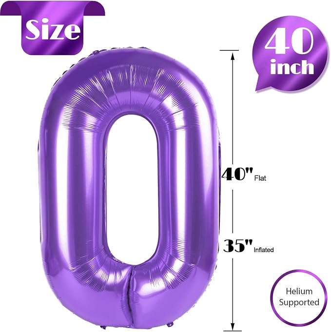 Purple 0 Balloon - Image 5