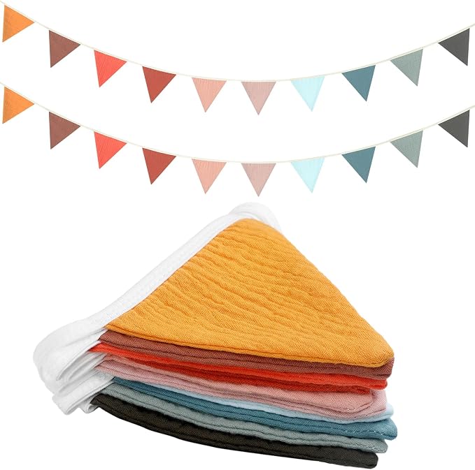 Oudain 2 Pcs Pennant Banner Flags Nursery Garland Triangle Bunting Flags by Oudain