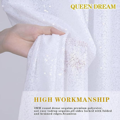 White Backdrop Curtain for Wedding Parties - Image 2