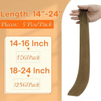 Full Shine Invisi Edge Tape in Hair Extensions Human Hair 24 Inch Color R3 Dark Brown to 8 Light Brown Machine Virgin Wire Hair Extensions Real Human Hair 12.5Grams 5Pcs for Casual Outings Add Length