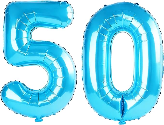 40 Inch Number 50 Balloons for 50th Birthday Party Decorations, 0-100 Jewelry by FOBELEC